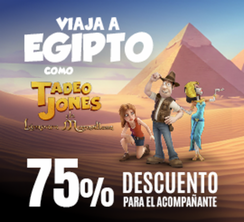 Egipto: 75% descuento&nbsp;acompañante