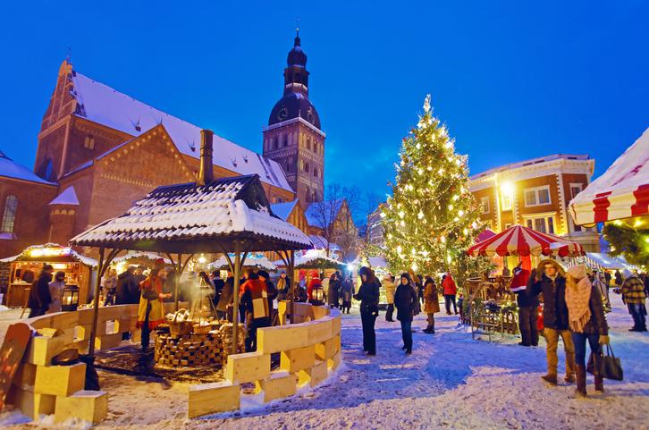 Riga: mercado de Navidad
